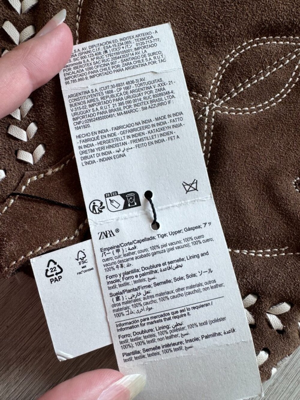 ZARA Suede Embroidered Cowboy Boots | Heart Cutout | Whipstitch | Brown | NWT | - Picture 14 of 16